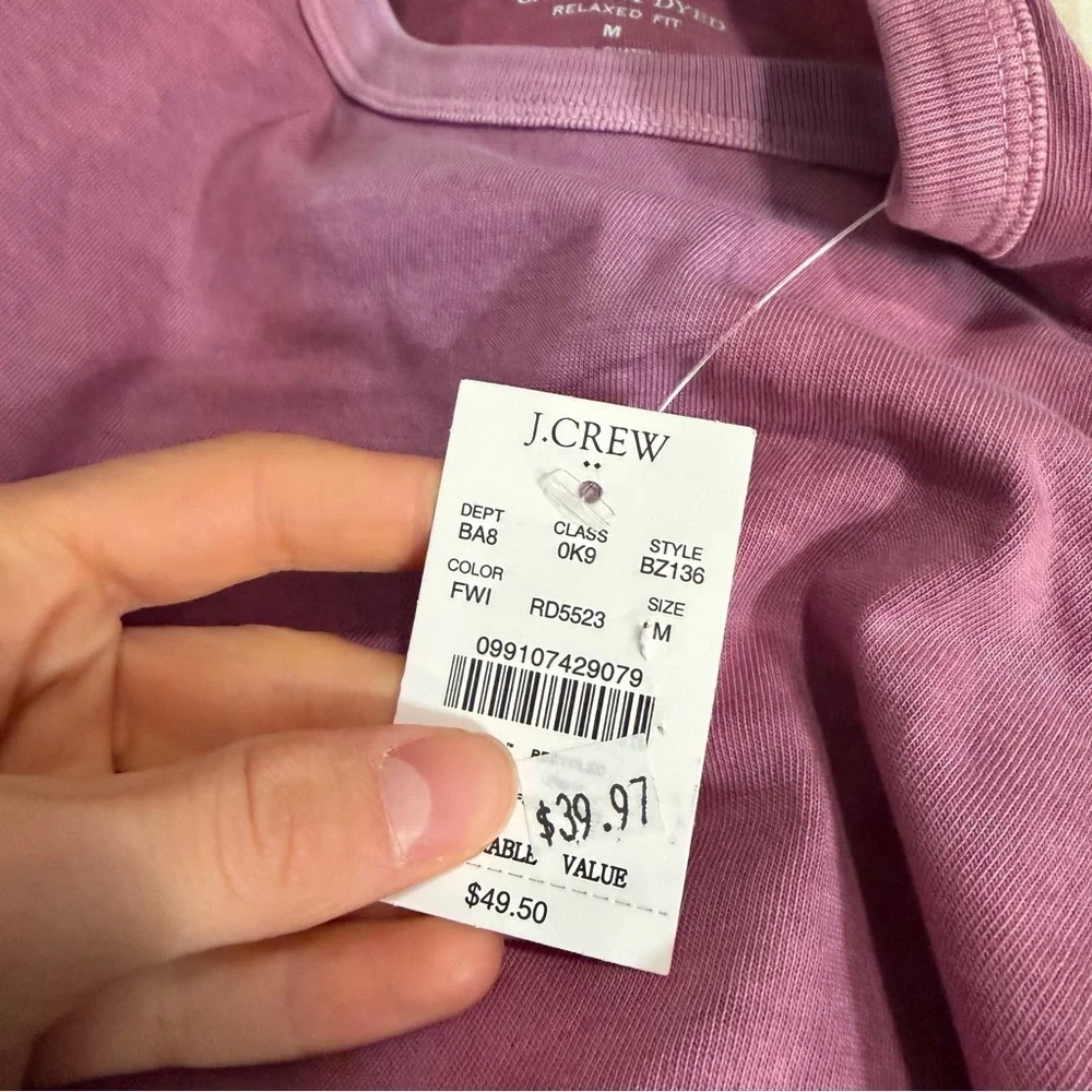 J crew faded wine Garment-dyed tee